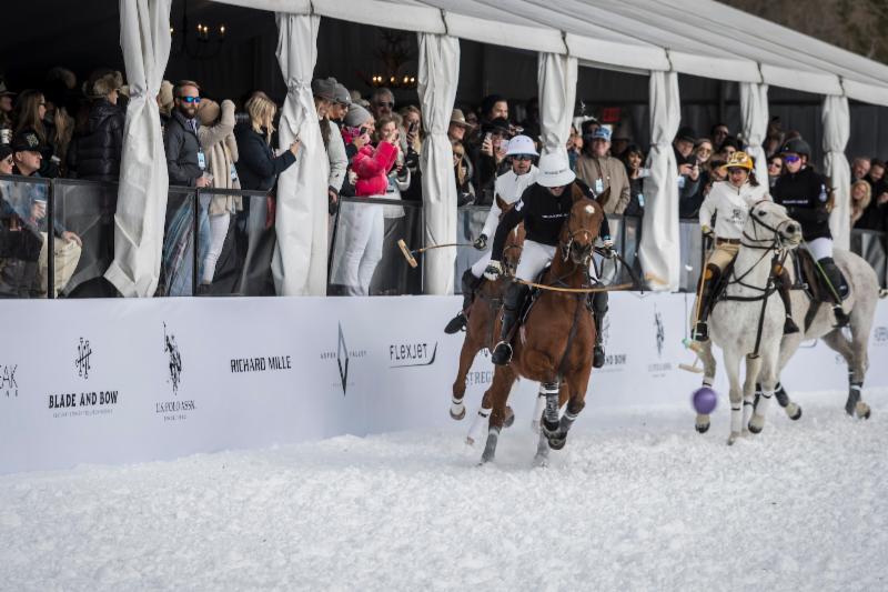 Pablo MacDonough of Richard Mille_ Official Timekeeper hits a neck shot in front of Nacho Figueras